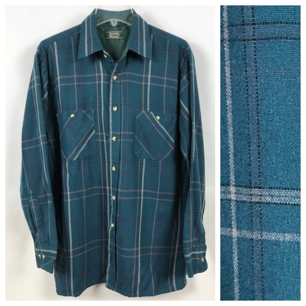 Scandia Woods acrylic flannel, EUC